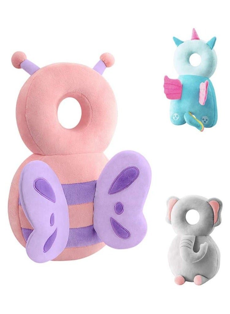 Barakah Toddler Baby Head Protection Cushion Backpack Wear, Infant Support Pillows Soft Baby Nursery Unisex Newborn Shaping Pillow Support Sleep Butterfly