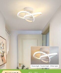 DUNISO LED Ceiling Light，Flush Mount Chandelier，Tri Color Dimming，Adjustable，Suitable for Bedrooms, Bathrooms, Kitchens, Balconies, Corridors，White