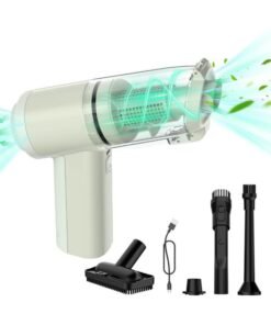 Smart Rahah 100W Cordless Car Vacuum Cleaner,15000Pa Strong Suction, 2000mAh*3 Battery, 4 Accessories for Home Auto Pet Hair Dust, Green