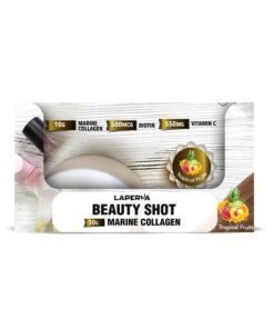 Laperva Beauty Shot Marine Collagen with Vitamins & Minerals, Box of 12 Shots, Tropical Fruits Flavor
