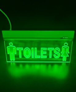 Shopping mall hanging toilet signs Hotel catering toilet double-sided light flashing tips high-grade male and female identification Apartment hotel toilet hanging light box custom LOGO lights on four sides