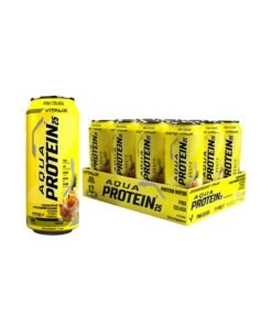 Vitalix Aqua Protein 25 Pina Colada - Protein Water with 25g Protein - Collagen, Glutamine, Vitamins B,Lactose Free, Sugar Free, Zero Fat, 473ml Pack of 12
