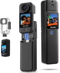 SJCAM C300 Pocket Travel Action Camera 4K,7Hour Power,154° Wide FOV Video Recording,6-Axis Stabilization,Dual-Touch Screen Body Camera,30M Waterproof,Vlogging and Youtube Live Streaming