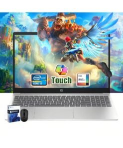 HP (Upgraded Version) 15.6" Touchscreen Laptop | 12th Gen Intel i5-1235U (Beats i7-8700) | 16GB RAM | 512GB SSD | Iris Xe Graphics | Win 11 Pro | Fast Charge | W/Mouse English Silver