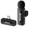 BOYA BY-V10 wireless microphone Noise Cancellation Lavalier Microphone Mini Mic 100M Transmission microphone for Vlogging TikTok YouTube Content Creators Live Streaming Interview Recording iPhone Android Smartphones Action DSLR Camera Laptop PC