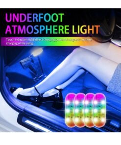 JOGAMS 2 Pcs Car LED Lights Interior 7 Colors LED Interior Car Lights with 6 Bright LED Lamp Beads Portable Night Reading Light Car Interior Atmosphere USB Rechargeable Lighting Light