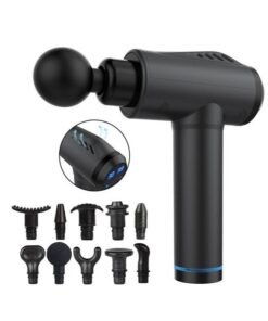 Arabest Massage Gun Deep Tissue Massager, Portable Silent Muscle Percussion Massage Gun with 8 Massage Heads, 9 Speeds Electric Handheld Deep Muscle Fascia Massager, Rechargeable Muscle Massage Gun