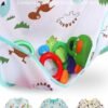 Super ZYouth 3 Pack Baby Long Sleeve Bibs, Toddler Feeding Waterproof Bibs with Great Capacity Pocket, Infant Smock Shirt Bib for Eating, Painting, Playing, Travel