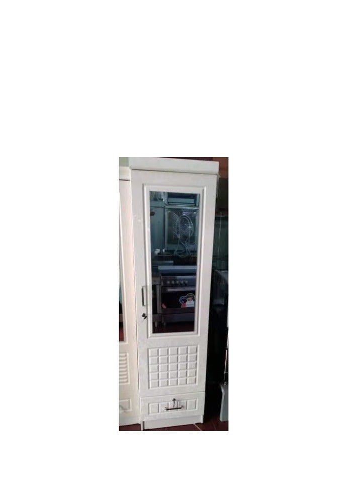 Galaxy Design Galaxy Design Single Door Cupboard with Mirror GDF-NAD711 White