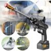 ELTRAZONE 48V 25000mAh 30Bar Cordless High Pressure Car Washer with Nozzles Water Gun Set Garden Cleaning Jet Washing Machine Multi Purpose With Uk 3 Pin Adapter