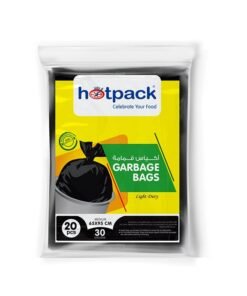 Hotpack Garbage Bag, 30 Gallon, 20 Pieces Black 65x95cm