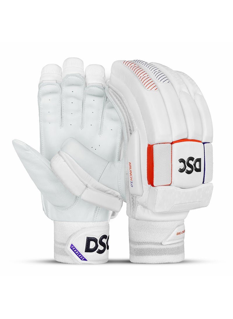 DSC Krunch 7.0 Batting Gloves | Size: S | For Mens | Material: Leather | High-quality sheep leather palm for superior grip and feel