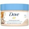 Dove Exfoliating Body Polish Scrub Macadamia And Rice Milk With Moisturising Cream 298g