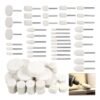 Zikra 100 Pieces Wool Felt Polishing Buffing Wheel, Mounted Mandrel Grinding Bits Point Mandrel Polishing Kit Tool Accessories for Jewelry Rotary Tool Attachment