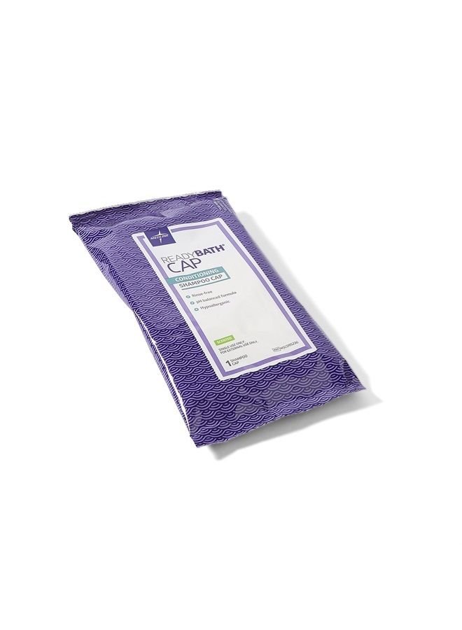 Medline ReadyBath Scented Rinse-Free Shampoo Cap with Conditioner, 30 Count