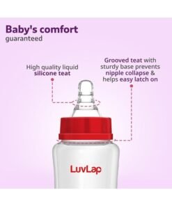 Alternative view of Luvlap Anti-Colic Wide Neck Natura Flo Baby Plastic Feeding Bottle, 150Ml (Pack of 2), New Born/Infants/Toddler Upto 3 Years, BPA Free