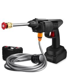 ELTRAZONE 48V 25000mAh 30Bar Cordless High Pressure Car Washer with Nozzles Water Gun Set Garden Cleaning Jet Washing Machine Multi Purpose With Uk 3 Pin Adapter