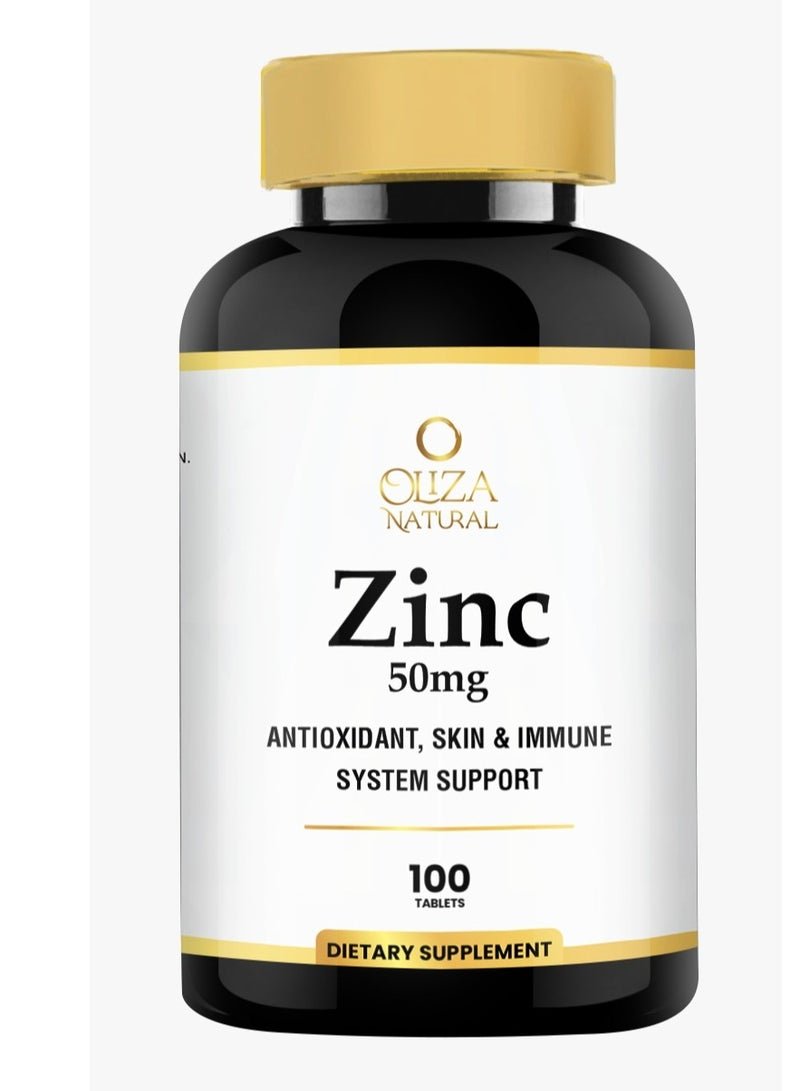 Oliza Natural Zinc 50mg 100 Tablets