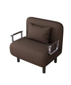 Alternative view of XiuWoo Convertible Chair Bed, Tri-Fold Sofa Bed with Adjustable Backrest & Pillow, Leisure Chaise Lounge Couch with Sturdy Steel Frame for Home & Office, Comfortable Sleeper Chair 65 * 190cm Coffee