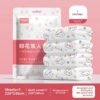 Disposable Pillowcase, Travel Pillowcase, Hotel Supplies, Bed Bed Sheets, Quilt Cover, Thickeneded Travel Sterilization Train Sleeper Pillowcase-Color:Pink Lucky Rabbit Double Four-piece Set