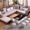 Comfynest Modern Fabric Sectional Sofa Bed