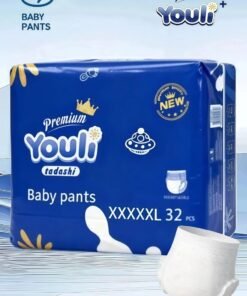 YOULI Baby Pants Diapers XXXXXL Size 8 (21+ kg) Effectively prevents diaper rash  32 Diapers