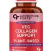 CARBAMIDE FORTE 100% Veg Collagen Builder, 90 Tablets Plant Based Collagen Support Supplement For Skin And Hair 90 Tablets