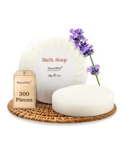 Travelwell Travel Size Soap Bars - 300 Pack, 1.0 Oz (28G) Mini Soap Bars, Hotel Soap Bars, Bulk Travel Size Toiletries - Individually Wrapped Bar Soap Bulk, Toiletries For Bnbs, Vrbo, Inns, And Hotels