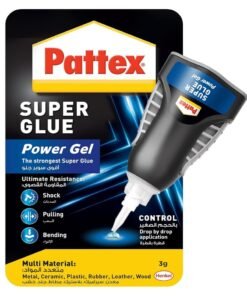 Pattex Super Glue Power Gel Control Flexible Super Glue Gel Superglue With Non-Drip Formula For Vertical Applications Clear Glue With Precise Nozzle 1x3G Clear
