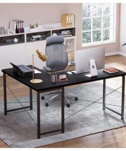 Alternative view of ACPLAY L Shaped Desk Computer Corner Desk Home Office Writing Workstation 126X74X48 cm