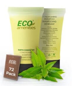 Eco Amenities Travel Size Shampoo and Conditioner Sets  2 in 1 Hotel Shampoo and Conditioner Supplies for Guests  Refreshing Bulk Travel Size Toiletries  22ml 075fl oz 72 pack Green Tea Scent