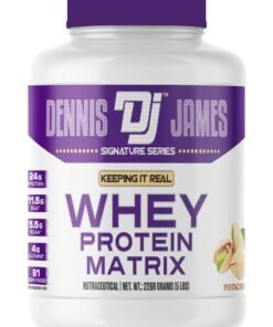 DENNIS JAMES Signature Series Whey Protein Matrix 5lbs - Advanced Muscle Building Formula (Pistachio)