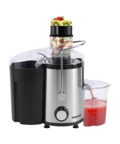 SONASHI Juice Extractor with 2 Speeds - 1.6L Large Pulp Container, 500ML Juicer Cup | Whole Fruit Juice Extractor with Stainless Steel Body & Filter Basket | Juicer Machine for Fresh Juices | Motor Overheat Protection 1.6 L 800 W SPJ-501N Black/Silver