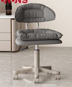 UNUNS Rolling Stool With Backrest,Home Office Rolling Stool Chair,Thickened Seat Cushion,Adjustable Height Swivel Chair for Nail Shop Salon Spa Massage,Dark Gray