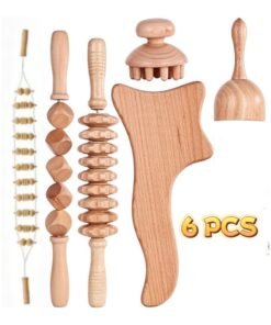 JoyousSto Wood Therapy Massage Tools 6-in-1, Lymphatic Drainage Massager, Made roterapia Kit - Anti Cellulite Complete Body Sculpting Tools for Total Relaxation & Relief - Massager Tool for Anti Aging