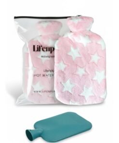 Lifenpure™ 2 Ltr Soft Hot Water Bag In Reusable Ziplock Clear Pouch Bag Classic Style For Body Shoulder Cramps Neck Pain Relief