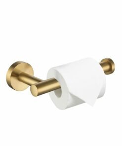 SOLARAE Restroom Fixtures Brushed Gold Toilet Paper Holder, Bathroom, Wall Mount Durable SUS304 Stainless Steel, Modern Style, Toilet Paper Holder Modern Style, for Hotel Kitchen
