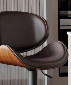 Alternative view of Merry Moments Bar Chairs High Chairs High Stools Desk Chairs Adjustable Swivel Seats for Island Bench Dining Retail Office 360 Degree Black 1 Pcs