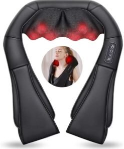 Neck Massager with Heat, Shiatsu Massager for Neck, Back, Shoulder, Foot and Leg, Deep Tissue 3D Kneading Helps to Relax Muscles at Home and Car, Comfort Gifts for Women and Men