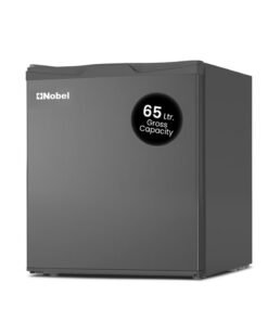 Nobel 65 L Gross /  47 L Net, Single Door Refrigerator, Defrost,  R600a Refrigerant,  Temperature Control, Inside Light, Inside Condenser, Outside Evaporator, Removable gasket, Climate Class T, Shelf, Bottle Rack, Adjustable Foot NR65S Dark Silver