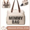 URbazaar Diaper Bag Backpack Baby Bag, 4 in 1 Diaper Bag Tote, Mom Bag for Hospital with 14 Pockets, Diaper Tote Bag for Labor & Delivery, Large Waterproof Baby Travel Bag with 2 Insulated Pockets, Beige