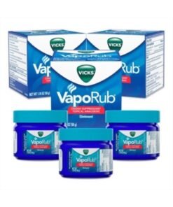 Vicks VapoRub, Chest Rub Ointment, Relief from Cough, Cold, Aches, & Pains with Original Medicated Vicks Vapors, Topical Cough Suppressant, 1.76 Ounce (Pack of 3)