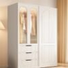 French light luxury cream simple wardrobe small apartment modern bedroom storage cabinet