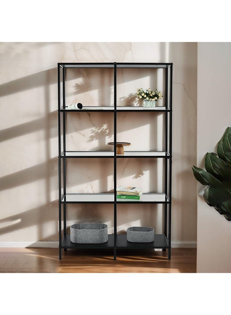 Home Box Arc/Ory Wide Shelving Unit with 3 Shelves 36 x 175 x 100 cm