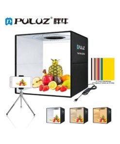 PULUZ 40cm/15.8 Inch  Ring LED Panel Folding Portable Light Photo Lighting Studio Shooting Tent Box Kit with 6  Backdrops of double Colour