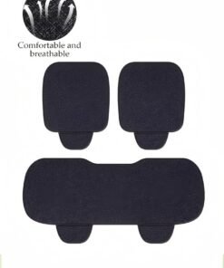 DUNISO 3Pcs Car seat cushion, breathable flax car seat protective cover, with storage bag, anti slip and earthquake resistant, suitable for most models such as SUV, sedan and van