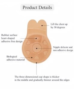 REOCLE 5PCS Women's Adhesive Bras Strapless Backless Bra Invisible Lift Up Adhesive Cover Bra Comfortable & Reusable Silicone Rabbit Ear Bras for Strapless Backless Evening Dresses & Prom Dresses & Bridal Dress - Image 4