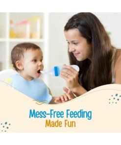 Luvlap Feeding Spoon with Squeezy Food Grade Silicone Feeder Bottle, for Infant Baby, 90ml, BPA Free - Image 4
