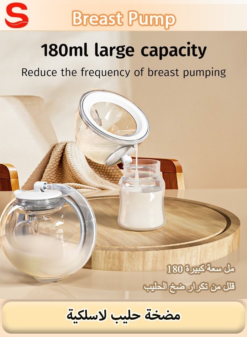 Serinovia Neckband Wearable Breast Pump, Hands-Free Double Electric Pump, Secure & Painless, Strong Suction, 1800mAh Battery, Low Noise, 3 Modes 9 Levels, with 21/24mm Flanges - Image 2