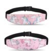 SOLARAE Baby Carseat Head Support, 2PCS Baby Car seat Head Support, Stroller Neck Relief Strap Headrest,Slumber Sling Sleep Positioner for Toddler Infants Child Children Kids, Pink Unicor